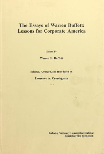 The Essays of Warren Buffett cover